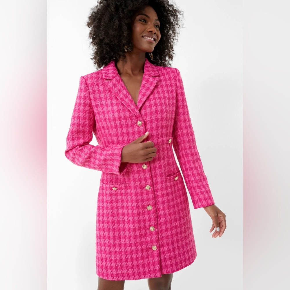 Tuckernuck Pomander Place Magenta Tweed Stacie Dress